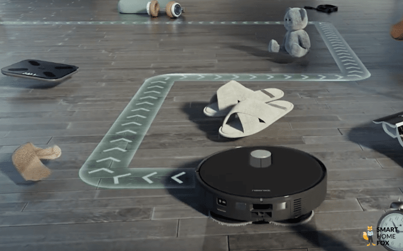 Die Hinderniserkennung des Roborock V20 ist zu sehen.